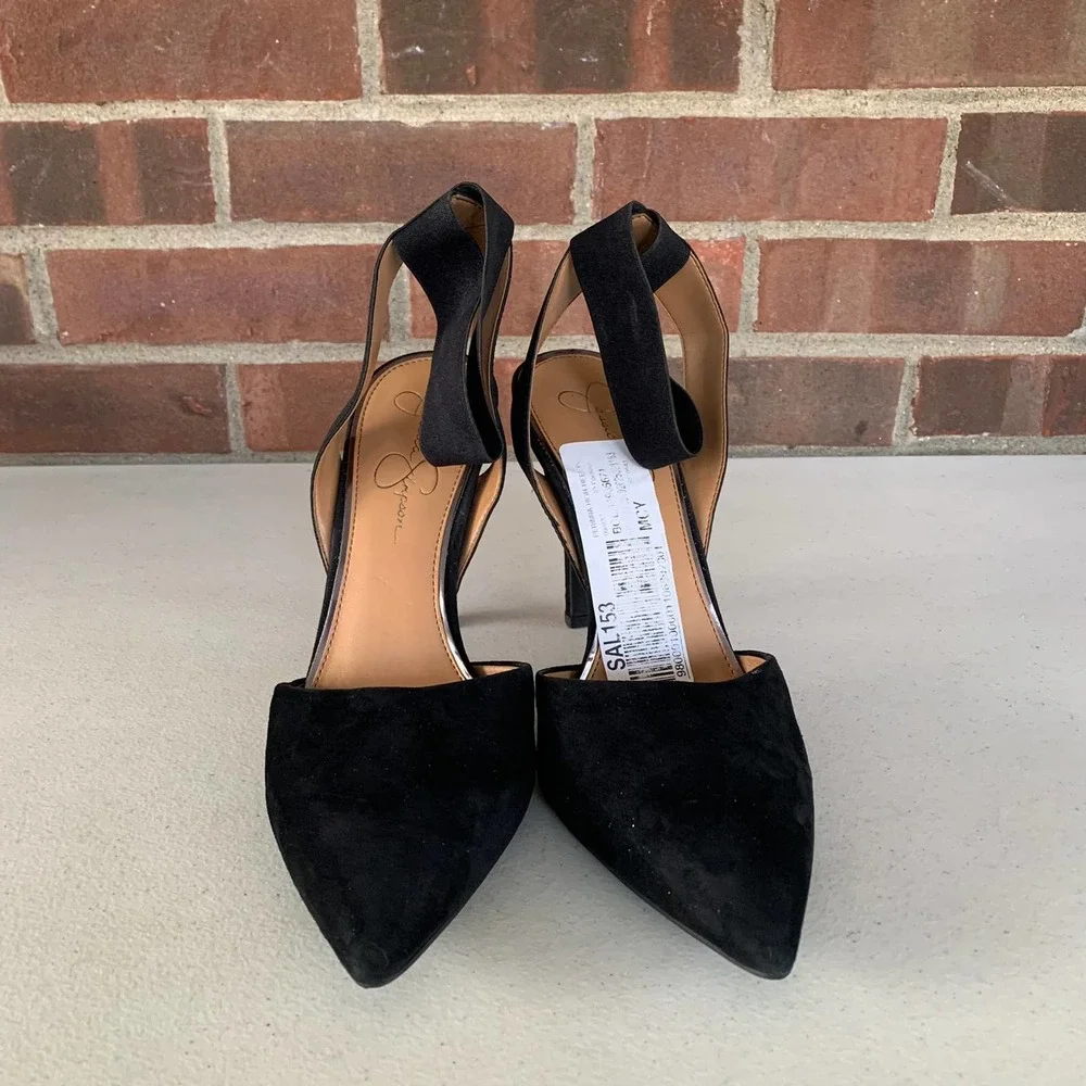 Jessica Simpson Perinna Pointed-toe Stiletto Heel Ankle Strap Pumps Women US 10M - Picture 3 of 9